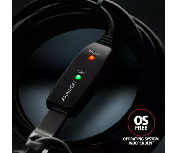 Axagon ADR-305, USB 3.2 Gen 1 A-M - A-F, repeater kabel, 5m - 1353400 - zdjęcie 7